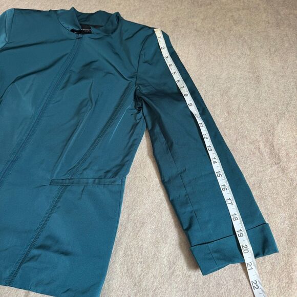 Lafayette 148 deep teal two way zip front jacket size 8 lightweight quiet luxury - Picture 9 of 9